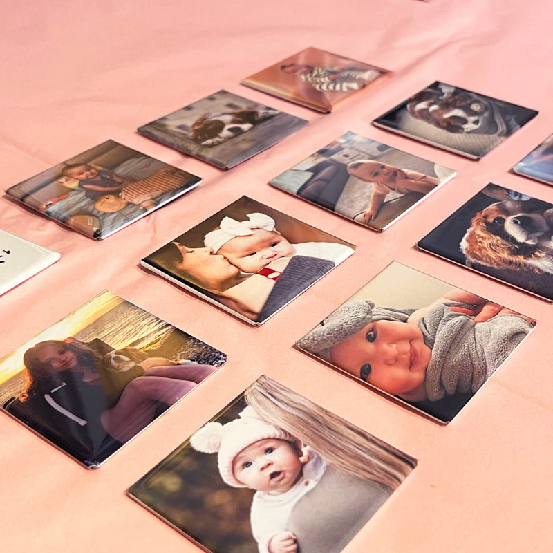 Square Photo Magnet Tiles (Set of 9)