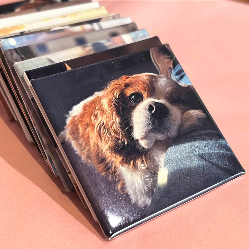 Square Photo Magnet Tiles (Set of 9)