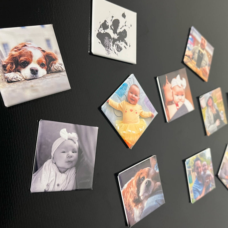 Square Photo Magnet Tiles (Set of 9)